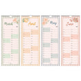 Load image into Gallery viewer, Four vertical calendar pages for March, April, May, and June with floral designs on a white background.
