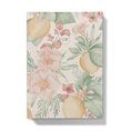 Load image into Gallery viewer, Notebook with floral and lemon design on a white background with personalised monogram