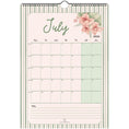 Load image into Gallery viewer, Calendar for July 2026 with floral design on a white background
