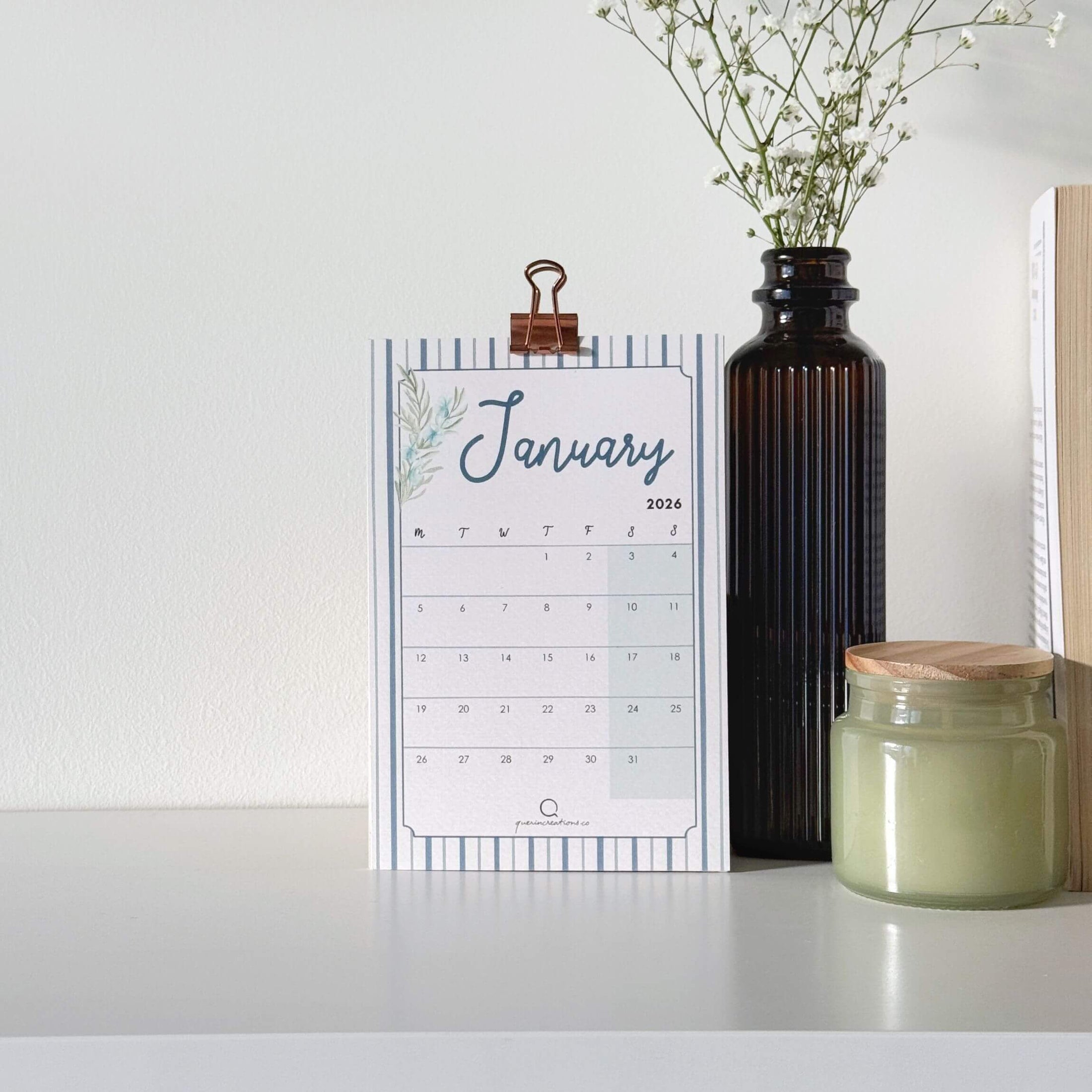 A Year in Bloom 12 months Desk Calendar