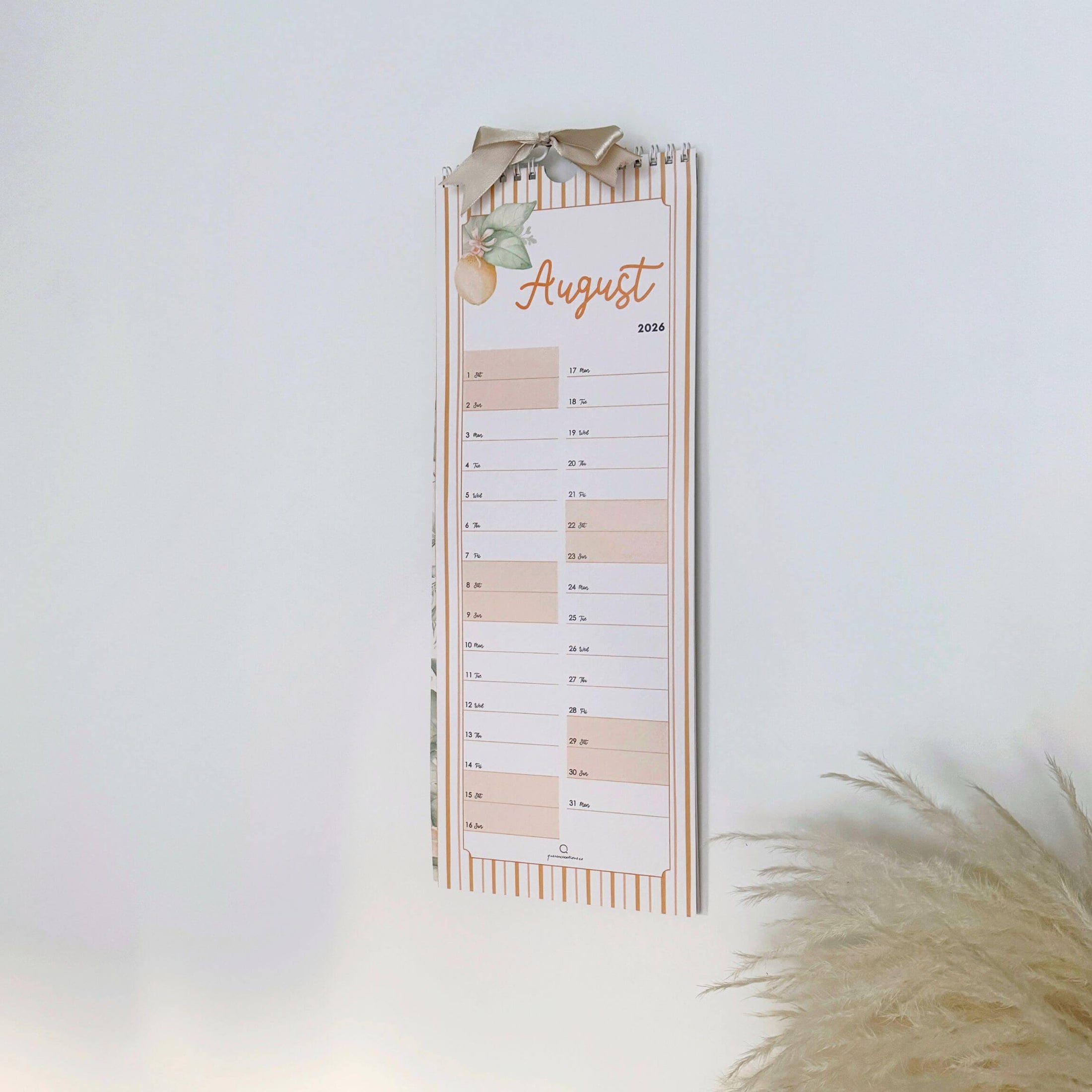 A Year In Bloom 2026 Wall Calendar - Slim