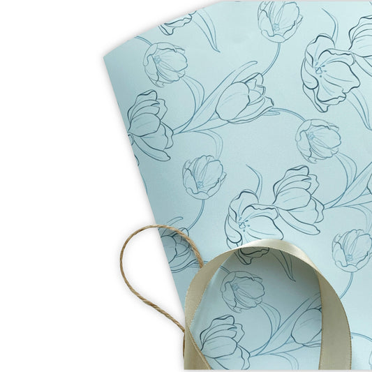Timeless Wrapping Paper with Tulips Pattern