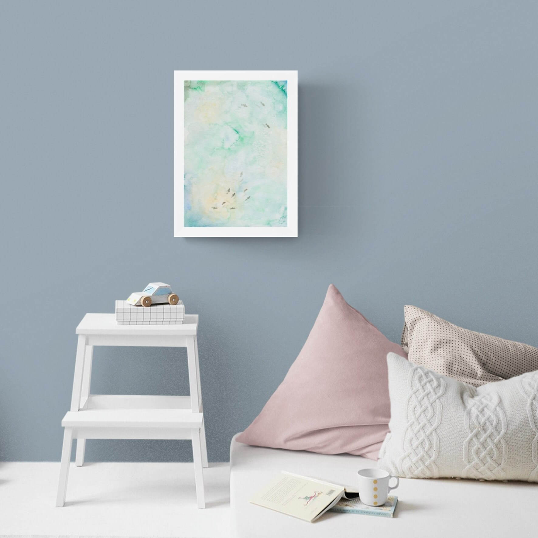 Echoes of the Sea Watercolour Art Print - Underwater Life