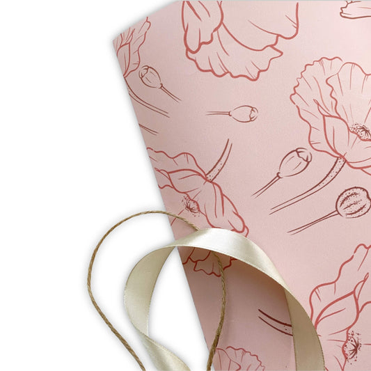 Timeless Wrapping Paper with Poppies Pattern