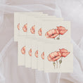 Load image into Gallery viewer, Querin Creations Set of 10 greeting cards with pink poppies flowers design on a light background
