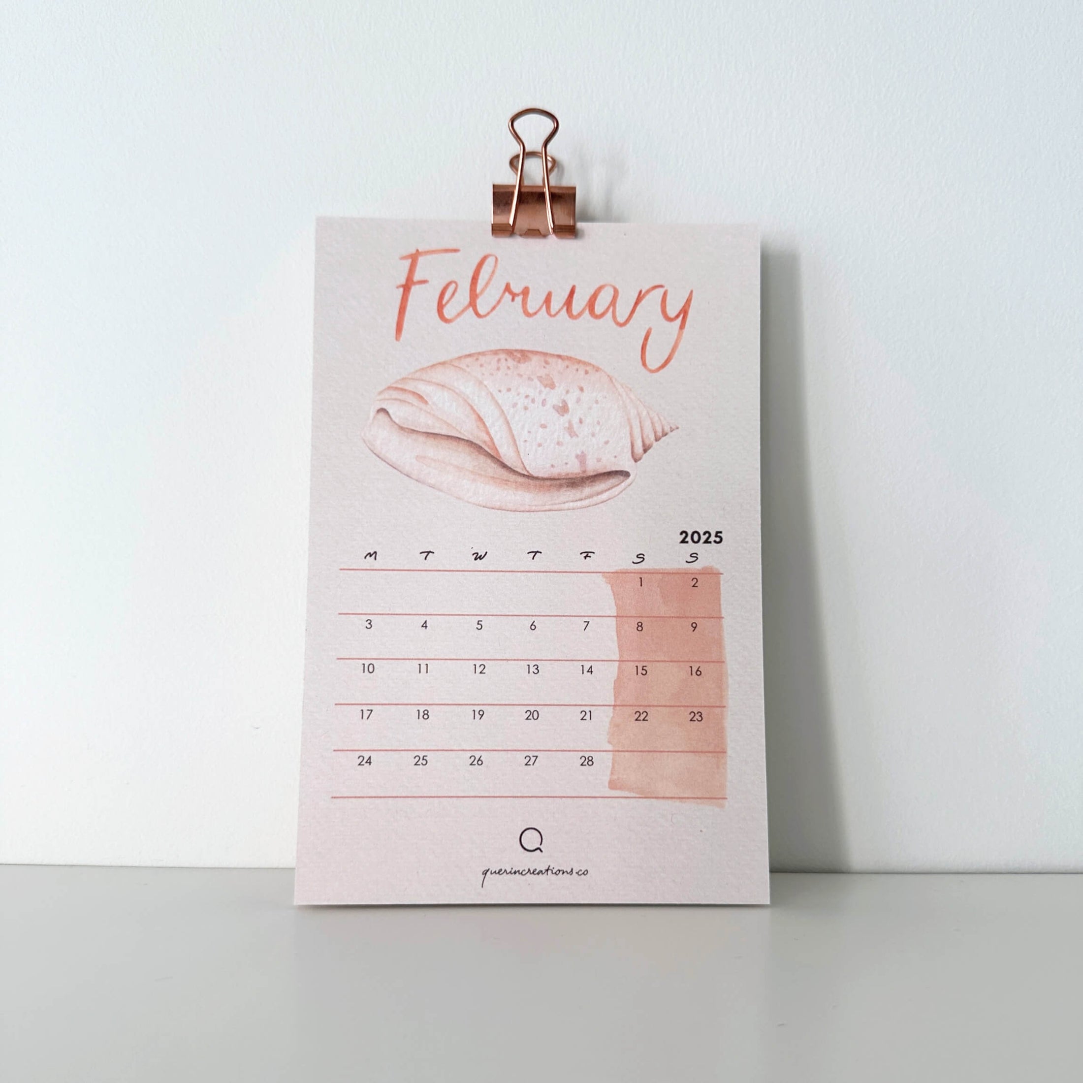 Secret of the Seashells 16 months Calendar with Stand and Mini Stickers Bundle