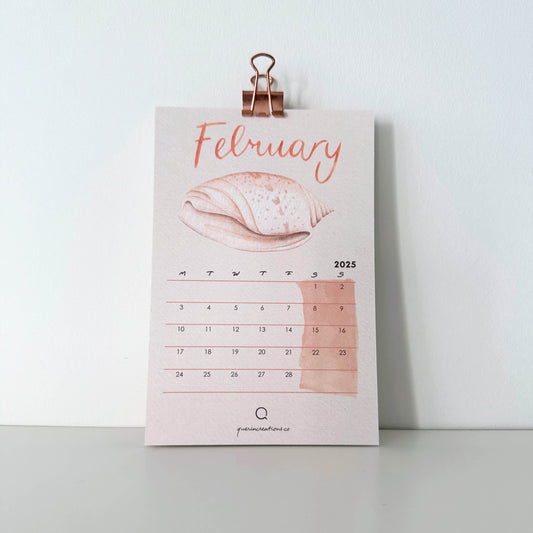 Secret of the Seashells 16 months Desk Calendar