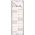 Load image into Gallery viewer, Vertical calendar for January 2027 with floral design on a white background
