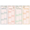 Load image into Gallery viewer, Four vertical calendar pages for September, October, November, and December with floral designs.
