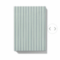 Load image into Gallery viewer, Gif showing how the journal looks with personalised floral monogram on notebook with blue shades striped cover on a white background
