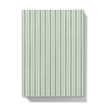 Load image into Gallery viewer, Notebook with deep green and mint green  striped pattern on a white background

