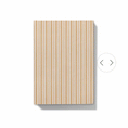 Load image into Gallery viewer, Gif showing how the journal can be personalised with a floral monogram on notebook with yellow shades striped cover 
