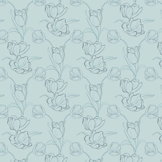 Timeless Wrapping Paper with Tulips Pattern