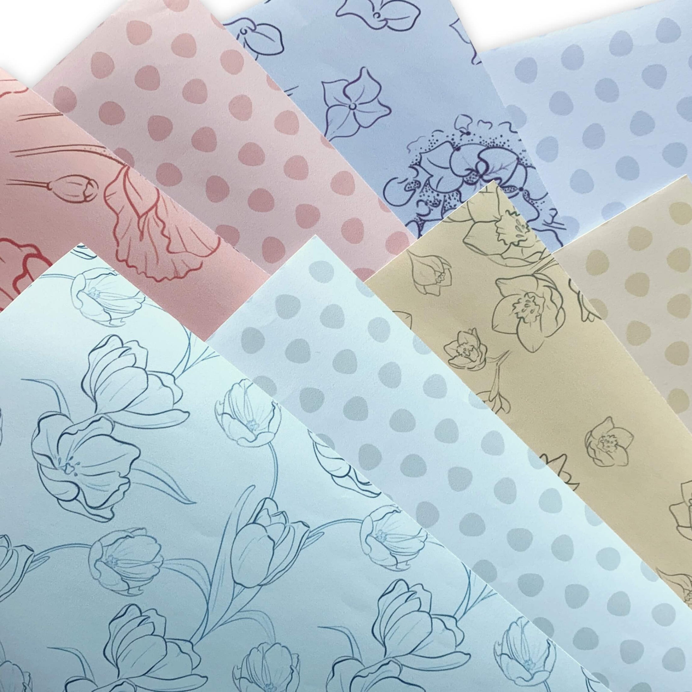 Timeless Wrapping Paper with Hydrangea Pattern