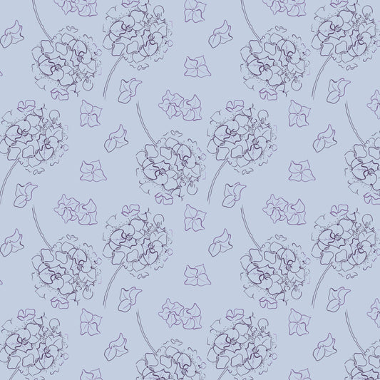 Timeless Wrapping Paper with Hydrangea Pattern