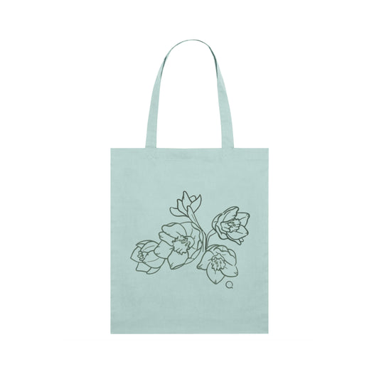 Timeless Yellow Tote Bag with Daffodils Linework