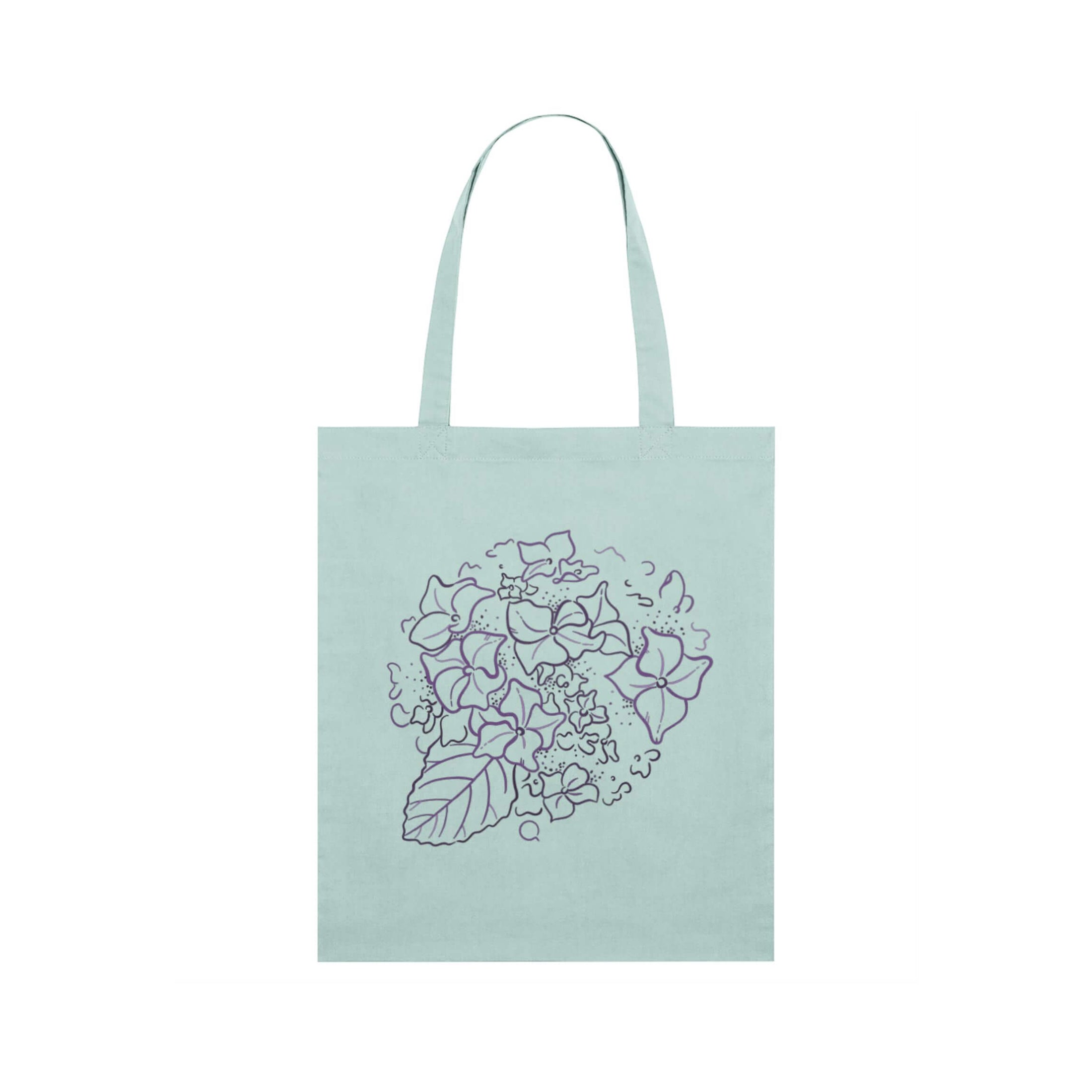 Timeless Tote Bag with Hydrangea Linework