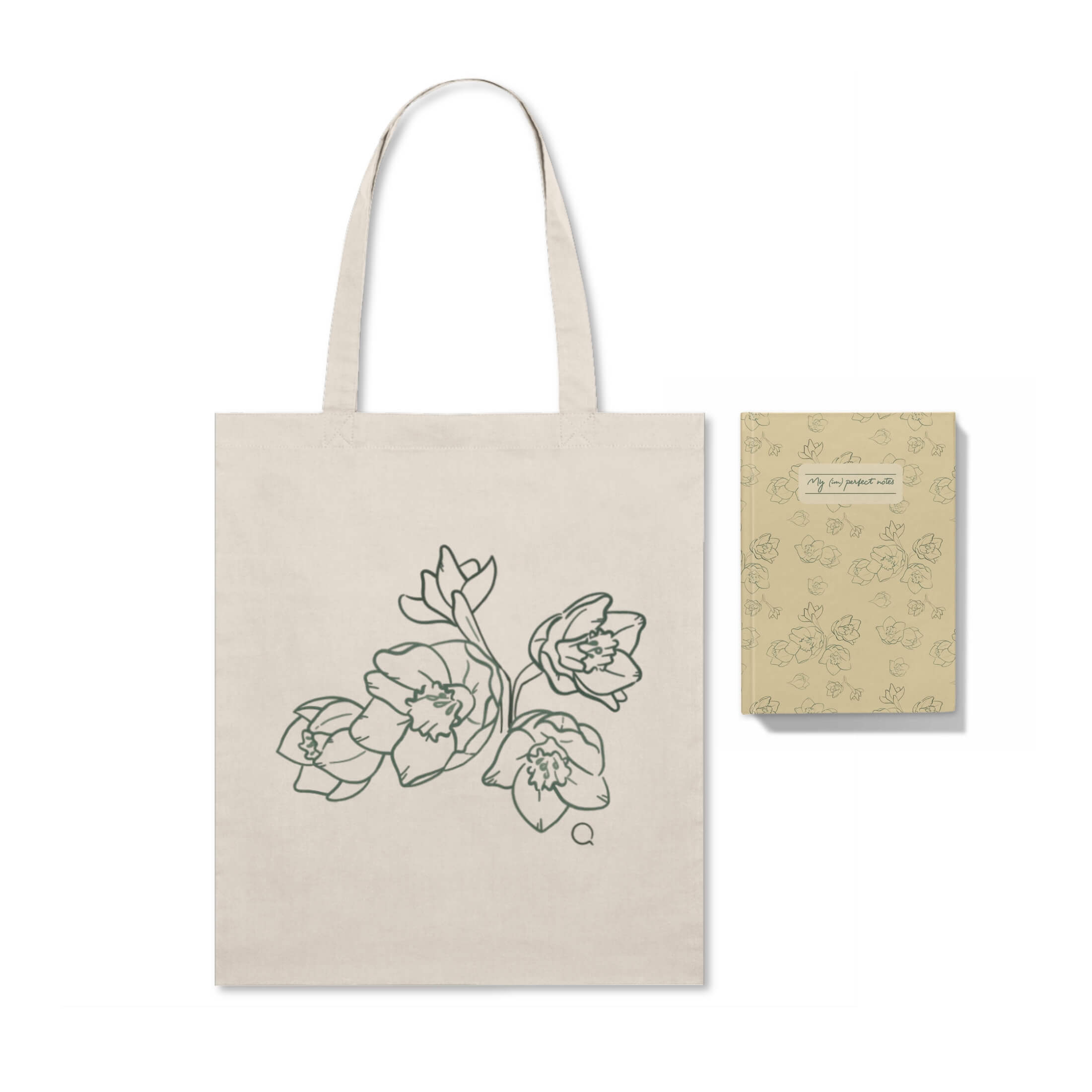 Timeless Bundle - Daffodils Tote Bag with Matching Journal
