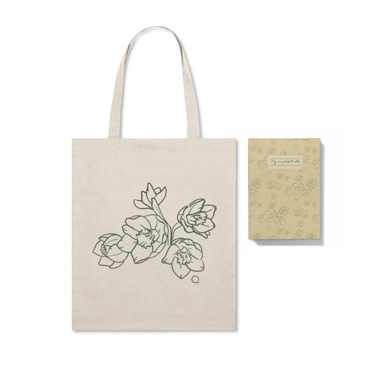 Timeless Bundle - Daffodils Tote Bag with Matching Journal