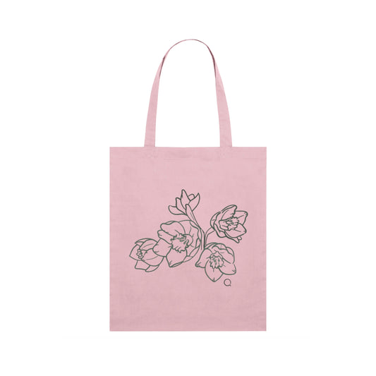 Timeless Yellow Tote Bag with Daffodils Linework