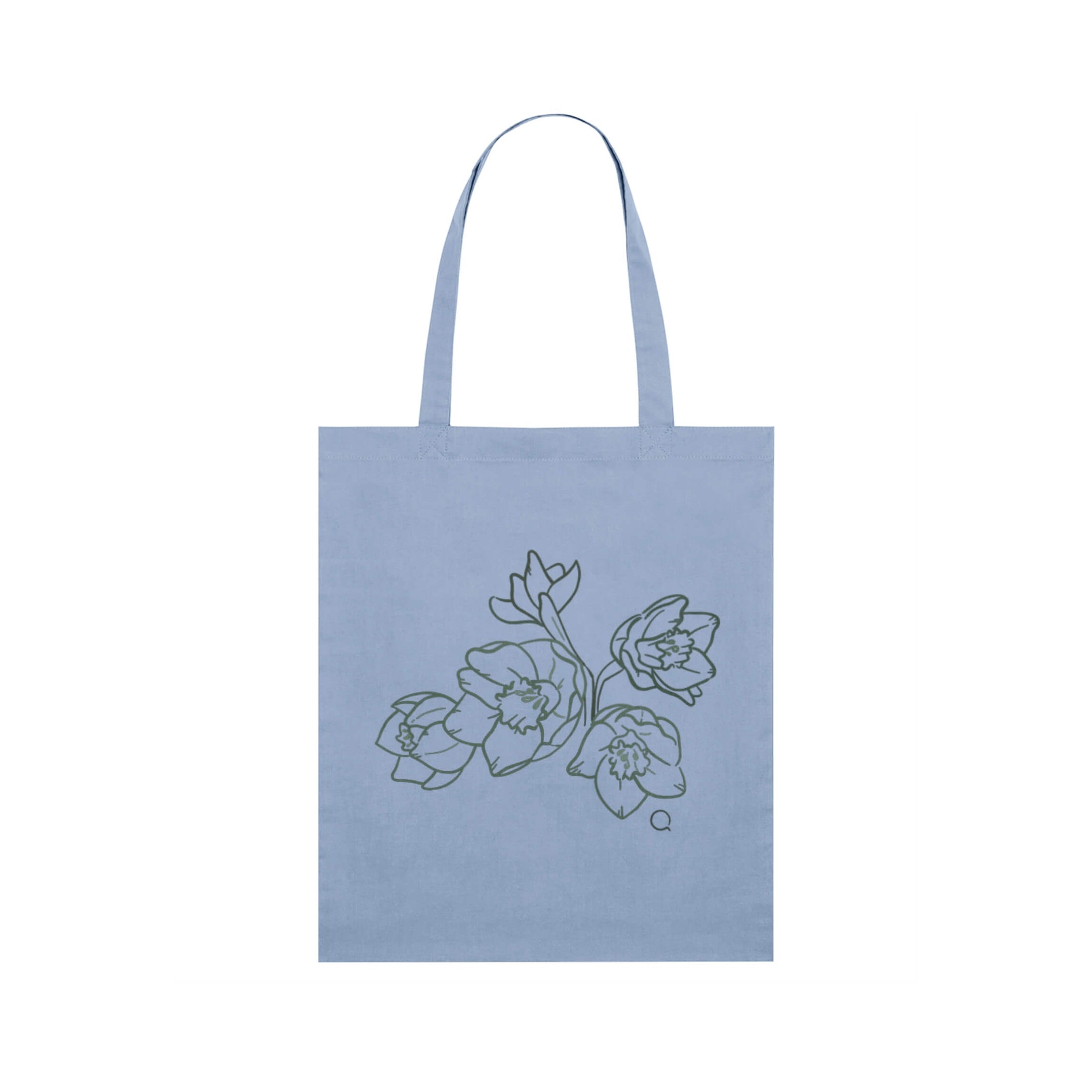 Timeless Yellow Tote Bag with Daffodils Linework