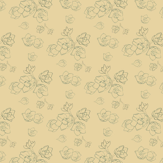 Timeless Wrapping Paper Roll with Daffodils Pattern