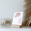 Load image into Gallery viewer, Timeless Florals 12 months Desk Calendar With Timber Stand

