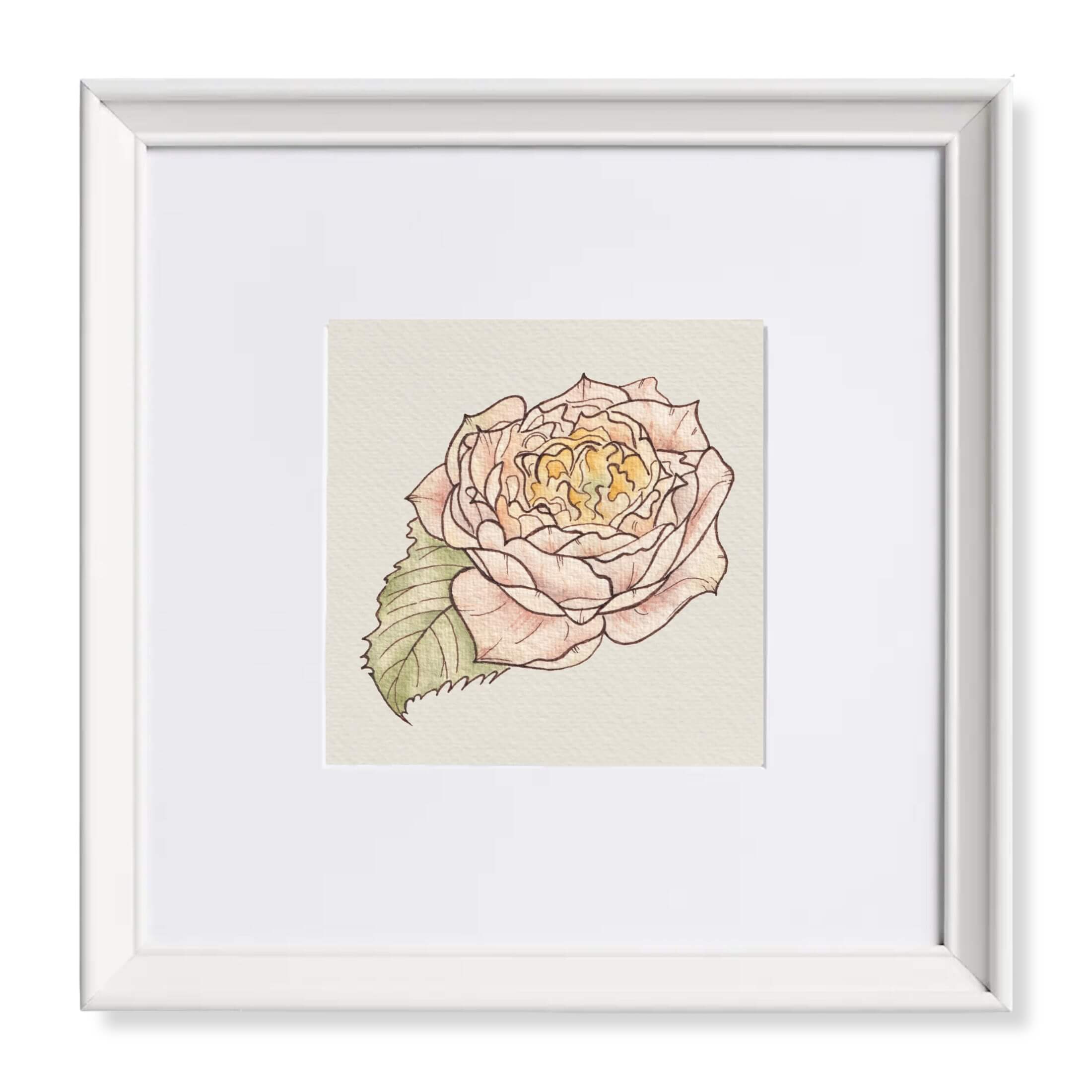 Timeless Camellia Watercolour Art Print