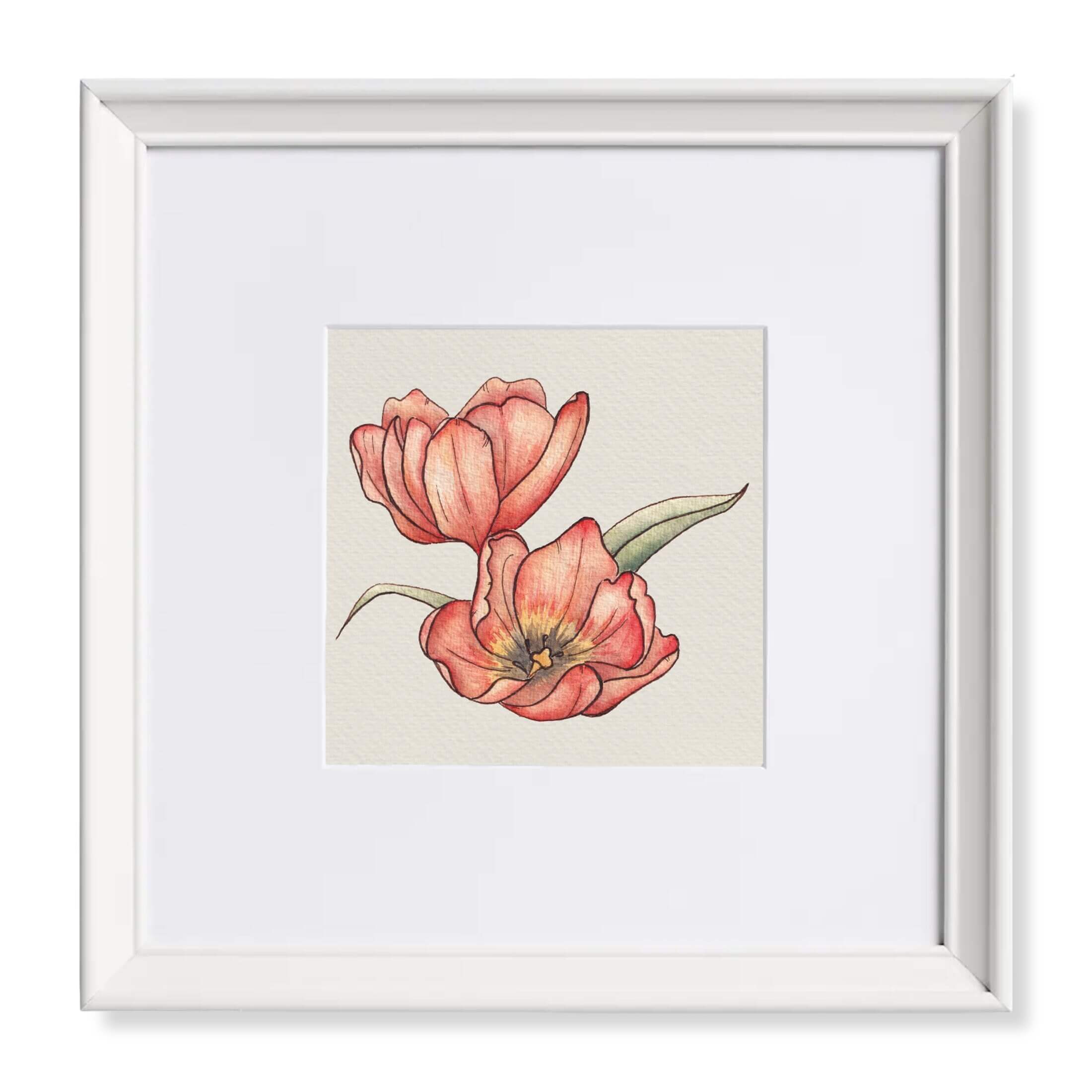 Timeless Tulip Watercolour Art Print