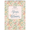 Load image into Gallery viewer, Floral patterned calendar with 'A Year in Bloom' text on a white background
